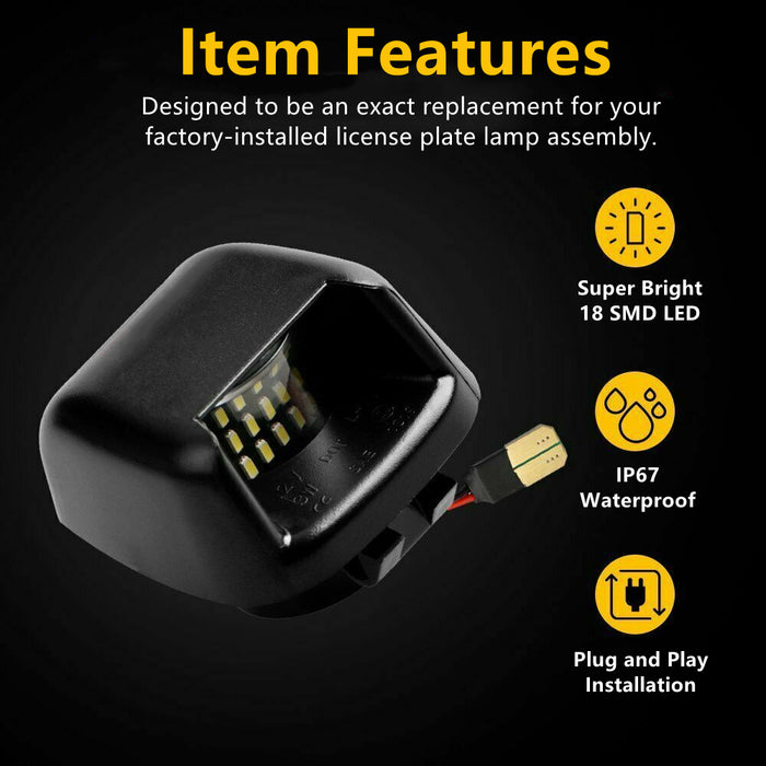 Yankok LED License Plate Lights For Nissan Frontier / Titan / Xterra / Armada and Suzuki Equator 2007/2008+