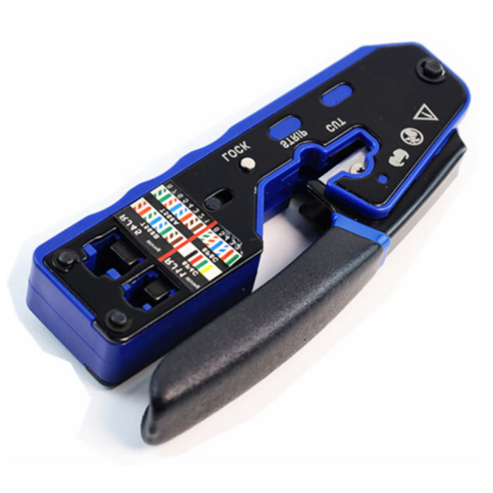 Yankok 6028N RJ45 Modular Crimper RJ12/11 Crimps Strip and Cut (Non Pass-Thru)