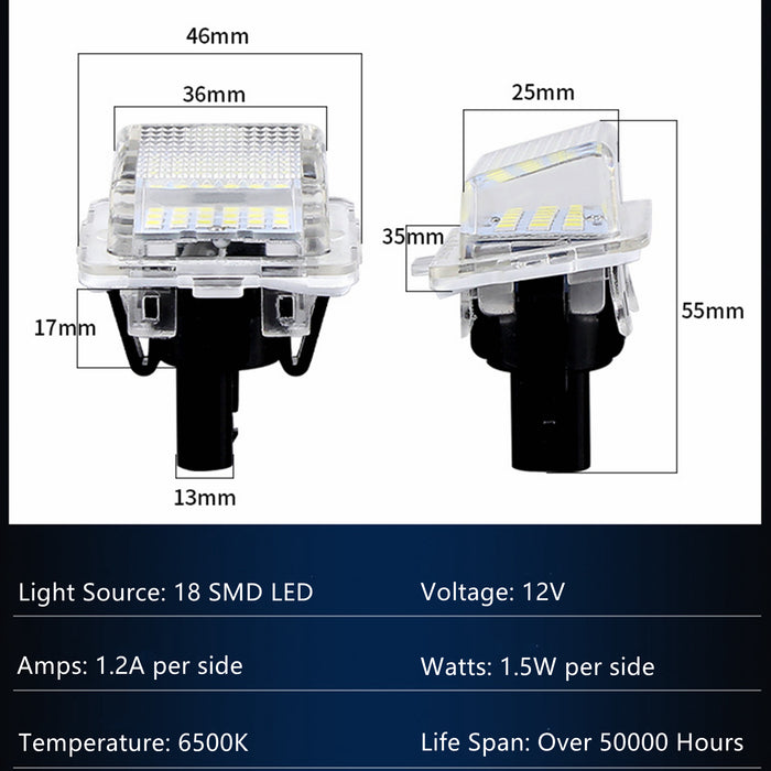Yankok LED License Plate Lights for Mercedes Benz W204 S204 W212 C207 S212 W221 C216