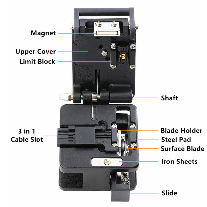 Yankok KLS-6C Precision Fiber Optic Cleaver with 12 Surface Blade 3 in 1