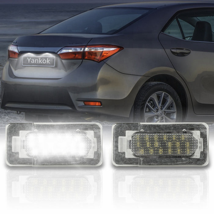 Yankok 18 SMD LED License Plate Lights for Toyota Corolla 2014–2019 11th Gen E170
