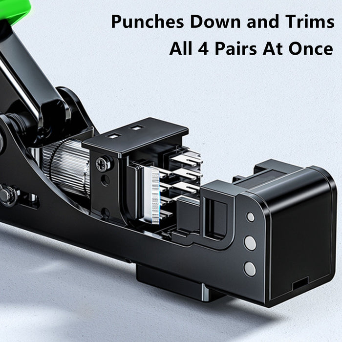 Yankok 90 Degree Keystone Jack Punch Down Tool Specific Modular FIT (Check Jacks’ Fitment in Picture) Green Handle