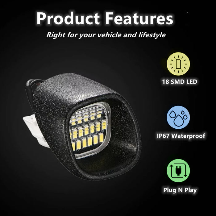 Yankok LED License Plate Lights for Chevrolet Blazer S10 1998-2005 GMC Sonoma Jimmy 1998-2004 Oldsmobile Bravada 1998-2001