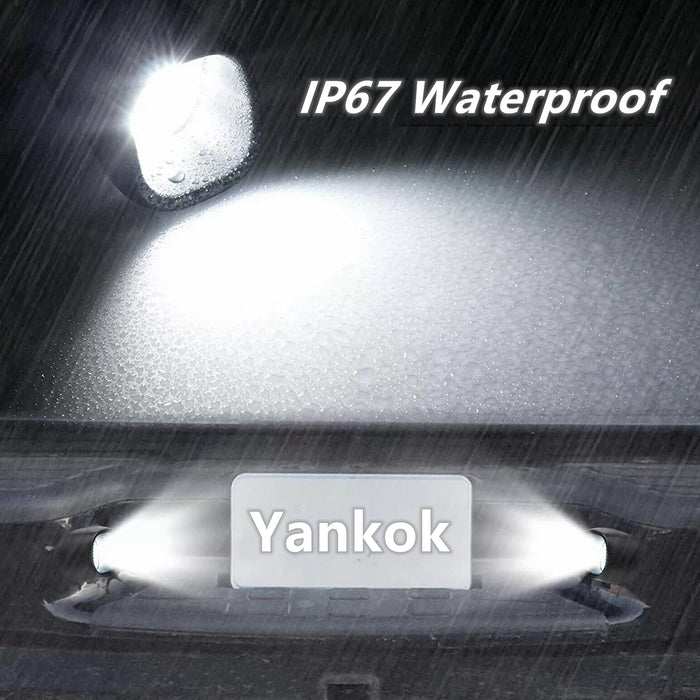 Yankok LED License Plate Lights T10 Plug for Chevrolet Blazer S10 1998-2005 GMC Sonoma Jimmy 1998-2004 Oldsmobile Bravada 1998-2001