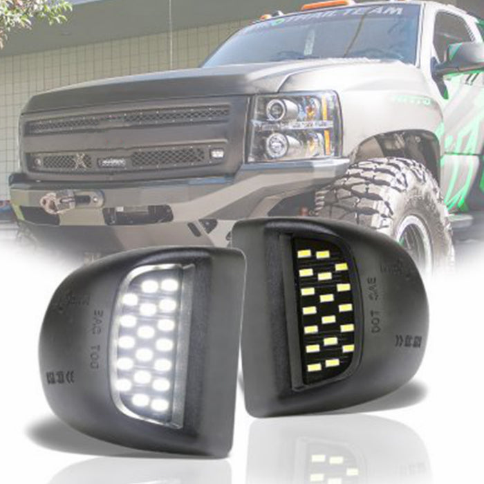 Yankok LED License Plate Lights for [Chevy Chevrolet Silverado Suburban Tahoe Avalanche Traverse] [GMC Sierra Yukon & Yukon XL] [Cadillac Escalade & EXT]