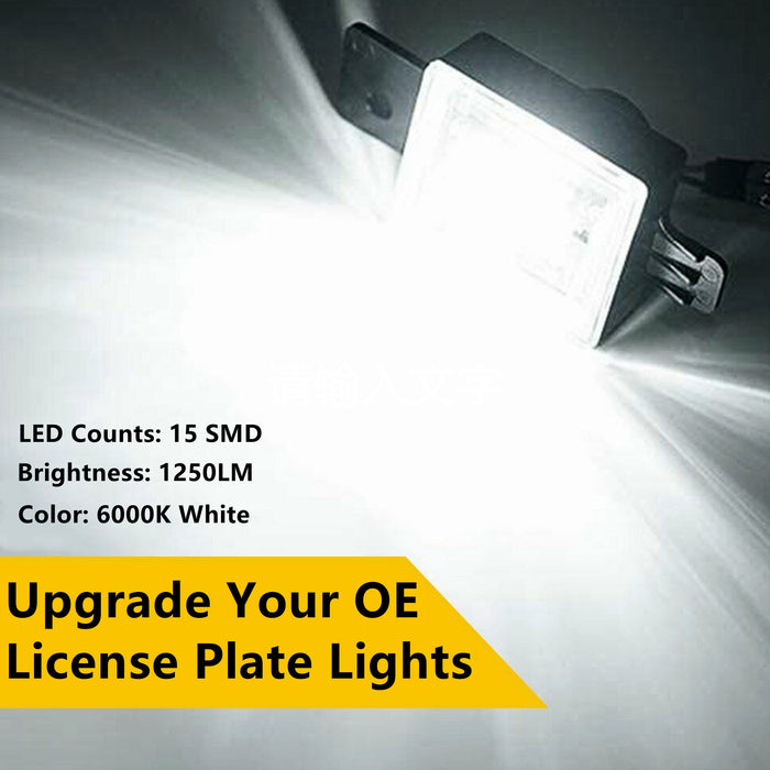 Yankok LED License Plate Lights for Chevy [Silverado 2014-2018] [Colorado 2015-2019] GMC [Sierra 2014-2018] [Canyon 2015-2019]