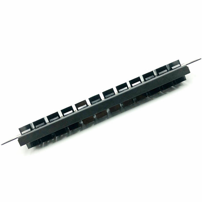 Yankok CAT6 12 Port Feed Through Patch Panel 10in. 1U Rack Mount