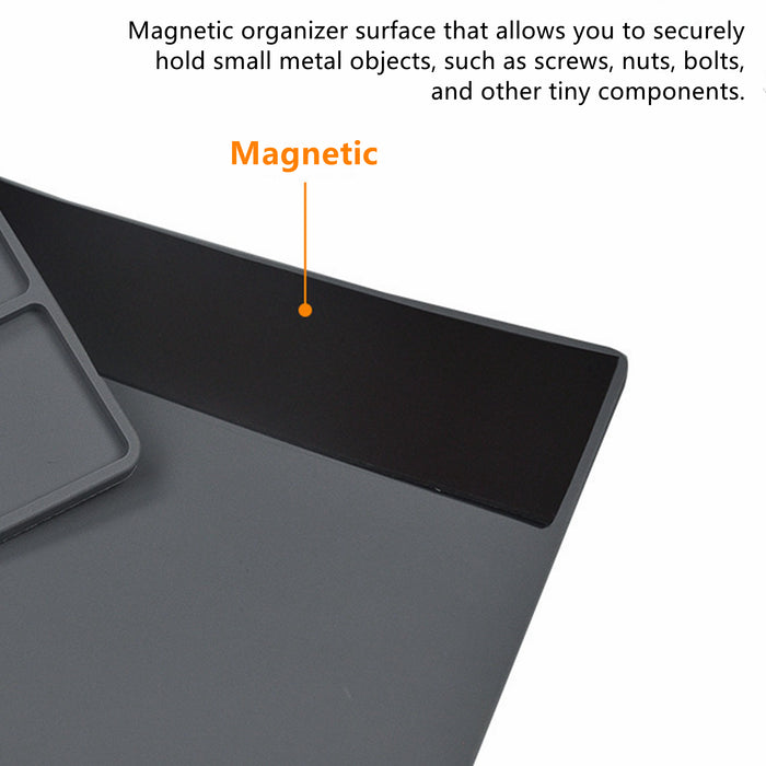 Yankok Magnetic Anti-Static Mat Grey 40 x 30 cm Table Desk ESD Grounding Solder Pad (15.8 x 11.8 in.)