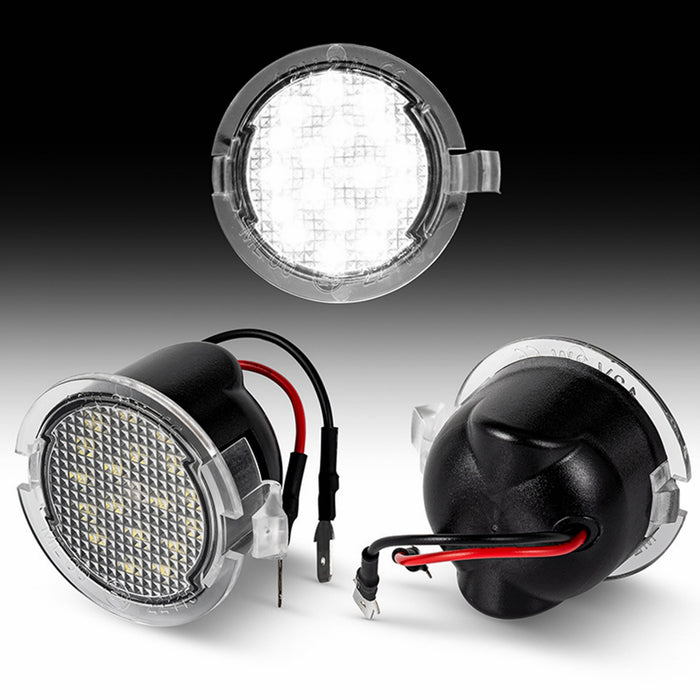 Yankok Ford and Lincoln LED Side Mirror Puddle Lights 2 Pack 18 SMD LED 6500K Red