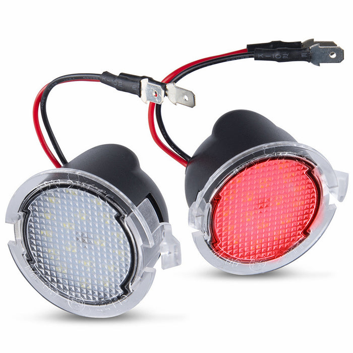 Yankok Ford and Lincoln LED Side Mirror Puddle Lights 2 Pack 18 SMD LED 6500K White