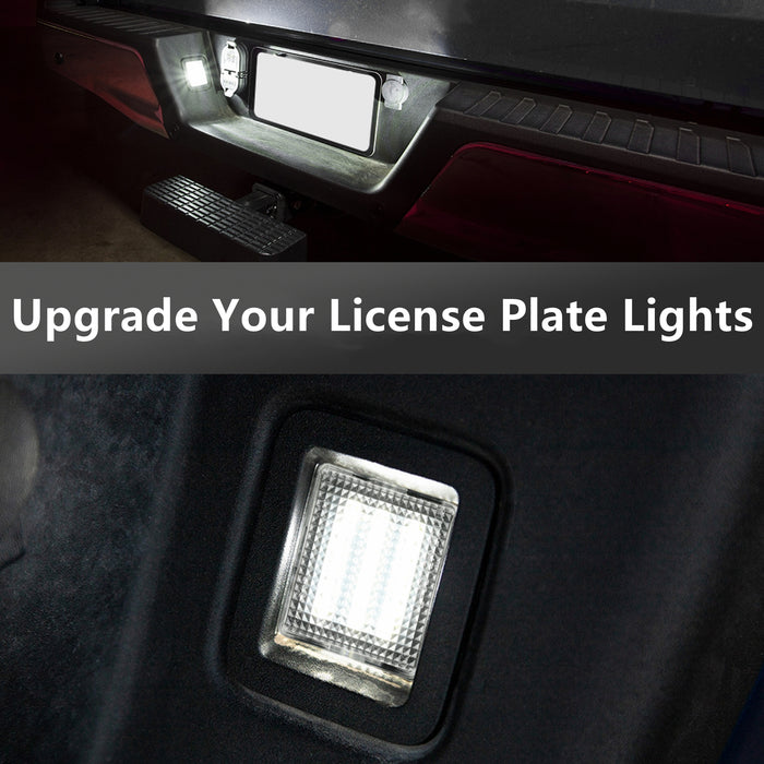 Yankok LED License Plate Lights For Ford F150 2015-2020 and F150 Raptor 2017-2020 White Clear