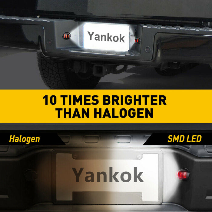 Yankok OLED License Plate Lights for Ford Pickup F150 F250 F350 F450 F550 Super Duty Ranger and SUV Bronco Explorer Sport Trac Excursion Expedition