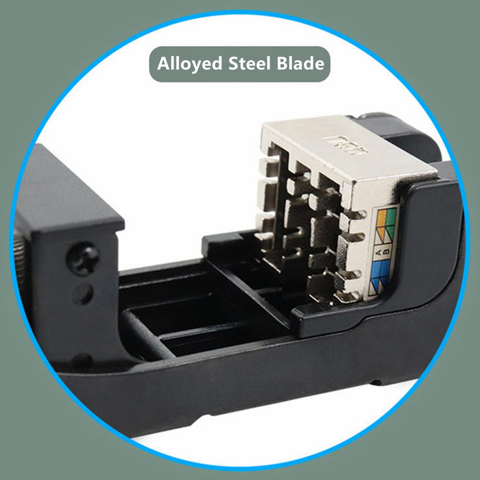 Yankok 180 Degree Keystone Jack Punch Down Tool (Fit Short Body with Plat Pin Jacks Only) 5098AB Blue