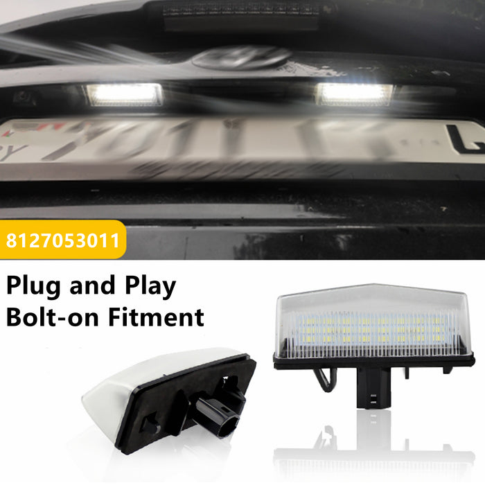 Yankok LED License Plate Lights for Toyota RAV4 Prius Venza C-HR Matrix Scion tC and Lexus CT200h NX200t/300h RX200t/450h IS300 Wagon 8127053011