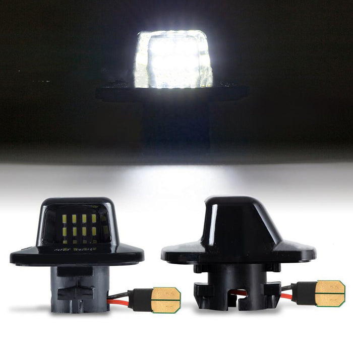 Yankok LED License Plate Lights for Chevy Blazer S10 C1500 K1500 Silverado Suburban Tahoe GMC Yukon Sonoma 1988-1999 Black Housing
