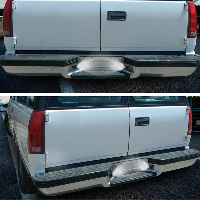 Yankok LED License Plate Lights for Chevy Blazer S10 C1500 K1500 Silverado Suburban Tahoe GMC Yukon Sonoma 1988-1999 Black Housing