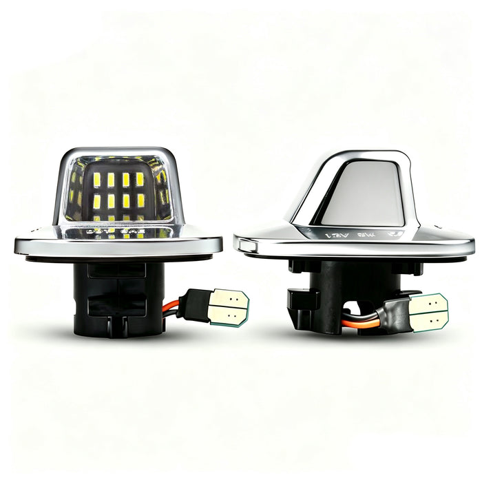Yankok LED License Plate Lights for Chevrolet Blazer S10 C1500 K1500 Silverado Suburban Tahoe GMC Yukon Sonoma 1988-1999 Chrome Black