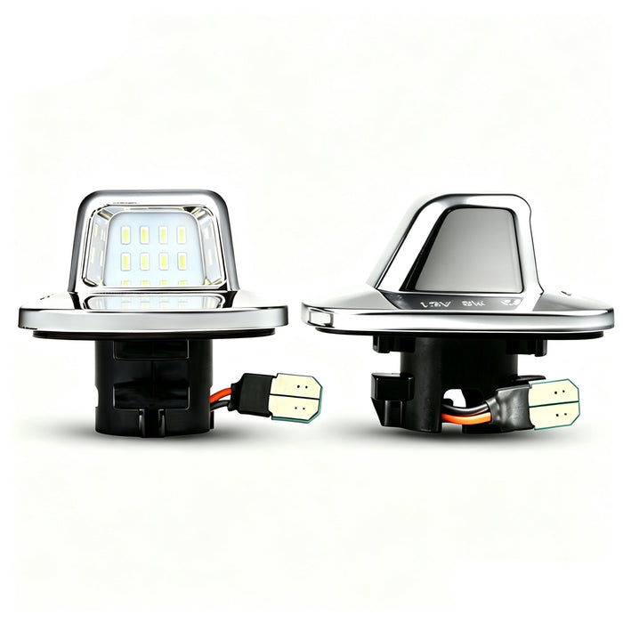 Yankok LED License Plate Lights for Chevrolet Blazer S10 C1500 K1500 Silverado Suburban Tahoe GMC Yukon Sonoma 1988-1999 Chrome White