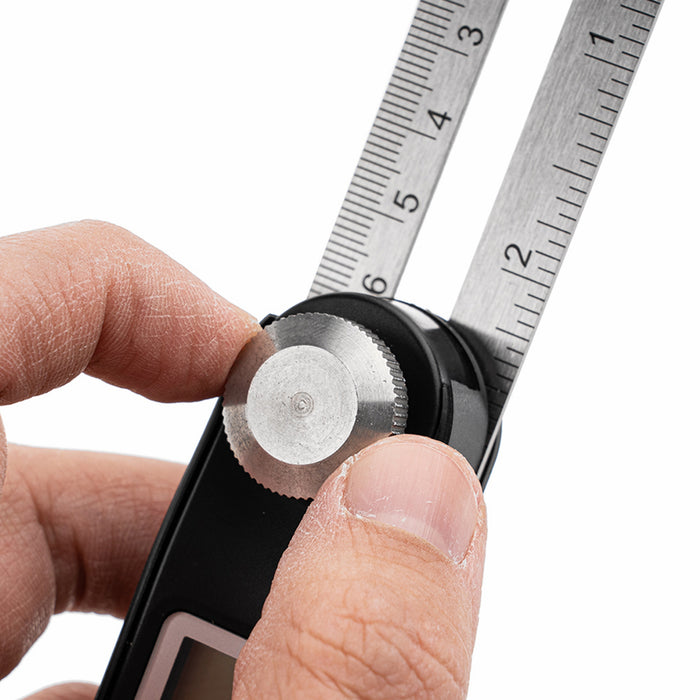 Yankok Sliding Digital T-Bevel Gauge & Protractor Angle Finder with 6in. Stainless Steel Ruler Full LCD Display