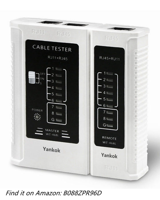 Yankok HT718 RJ45 Pass Through Crimp Tool Kit with WZ468 Network Cable Tester