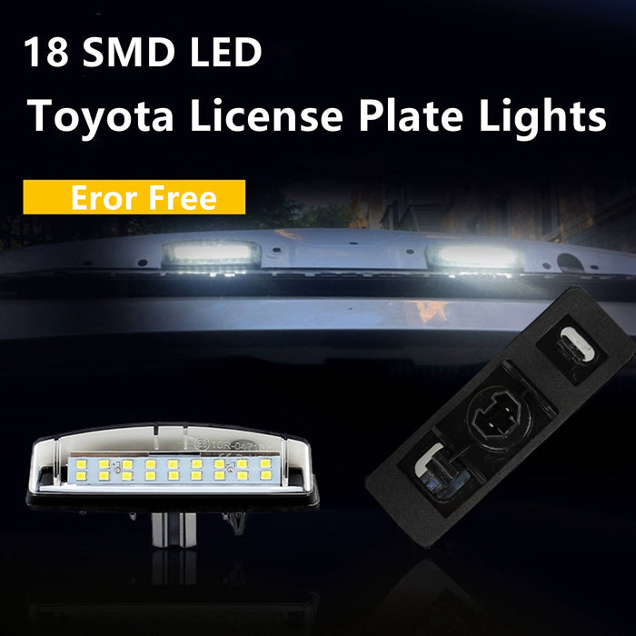 Yankok LED License Plate Lights for Toyota Camry Echo Prius Sienna Yaris Sedan and Lexus ES300/330 GS300/400/430 IS200/300 LS430 RX300/350/400