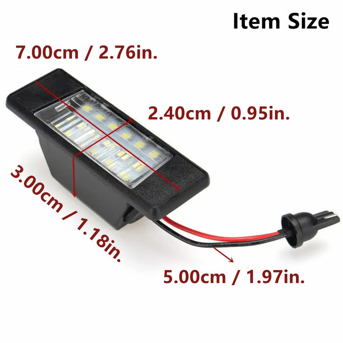Yankok LED License Plate Lights for Infiniti Q50 Nissan Armada Juke Versa X-Trail NV200 Rouge Sport Navara Pathfinder Qashqai 18 SMD