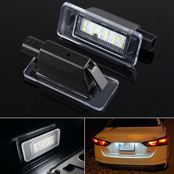 Yankok LED License Plate Lights for Nissan Altima L37 Sentra B17 B18 Versa Sedan N18 Rogue X-Trail T33