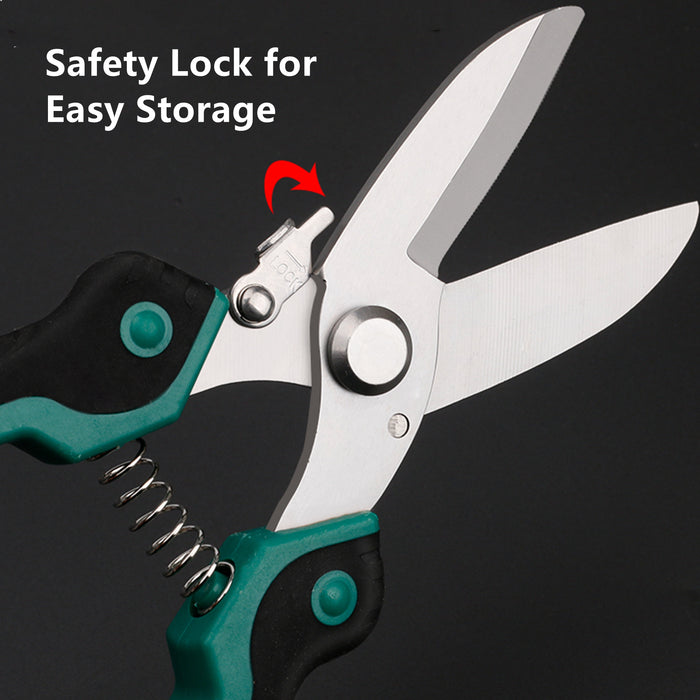 Yankok 8" Heavy Duty Industrial Scissors Steel Cutter Green