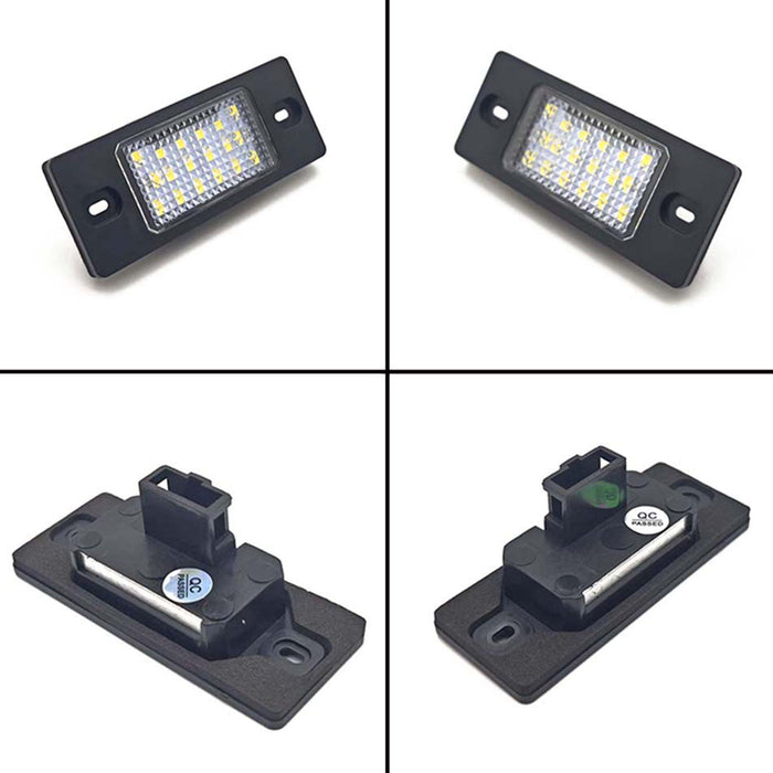 Yankok LED License Plate Lights for VW Touareg Passat Wagon Jetta Golf Porsche Cayenne Black Resistor