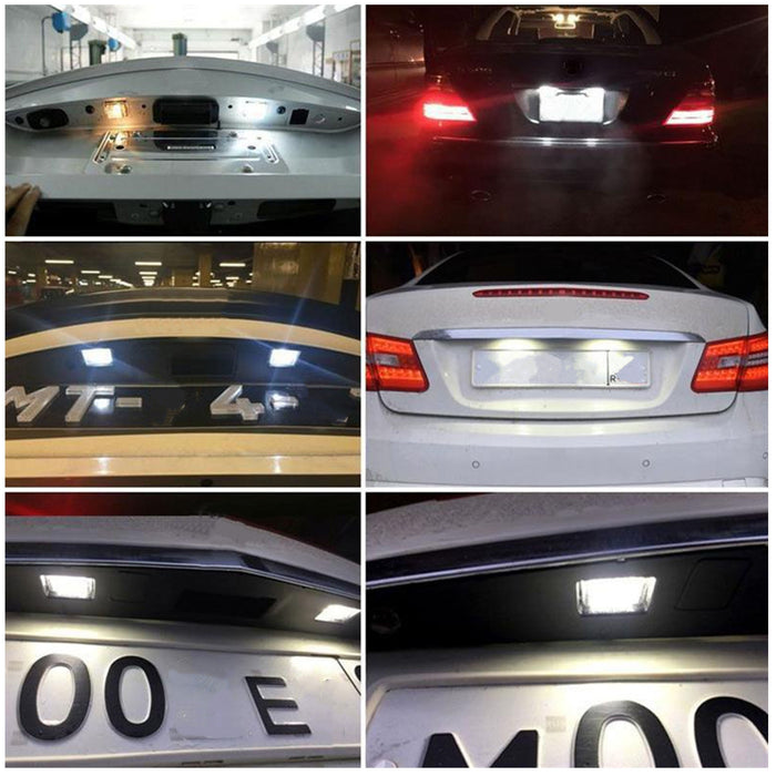Yankok LED License Plate Lights for Mercedes Benz W204 S204 W212 S212 C207 C216 W221 T10 Plug
