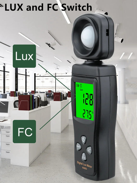 Yankok AS803 Smart Digital Light Meter 1-200000 Lux Measurement (Battery NOT Included)