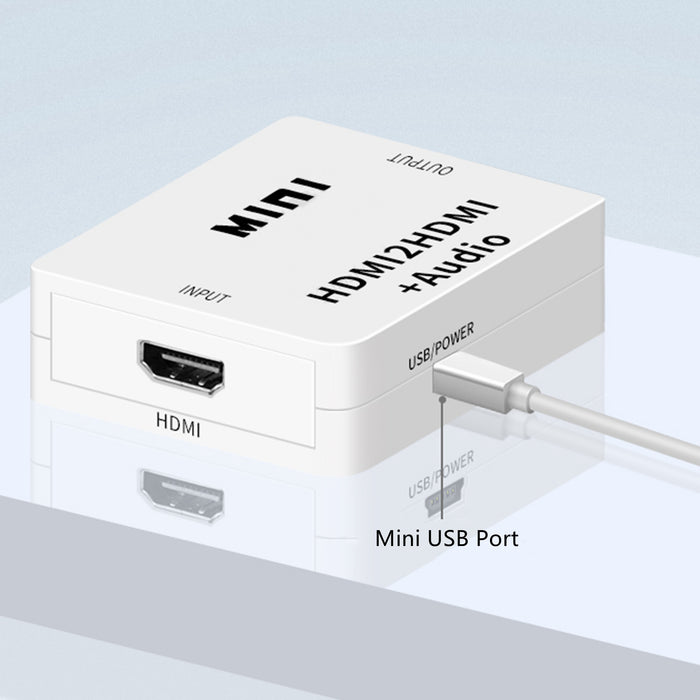 Yankok 1080P Mini HDMI to HDMI Audio Converter with 3.5mm Audio Output