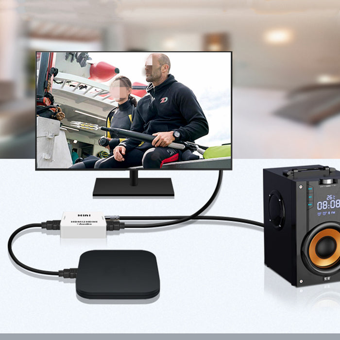 Yankok 1080P Mini HDMI to HDMI Audio Converter with 3.5mm Audio Output
