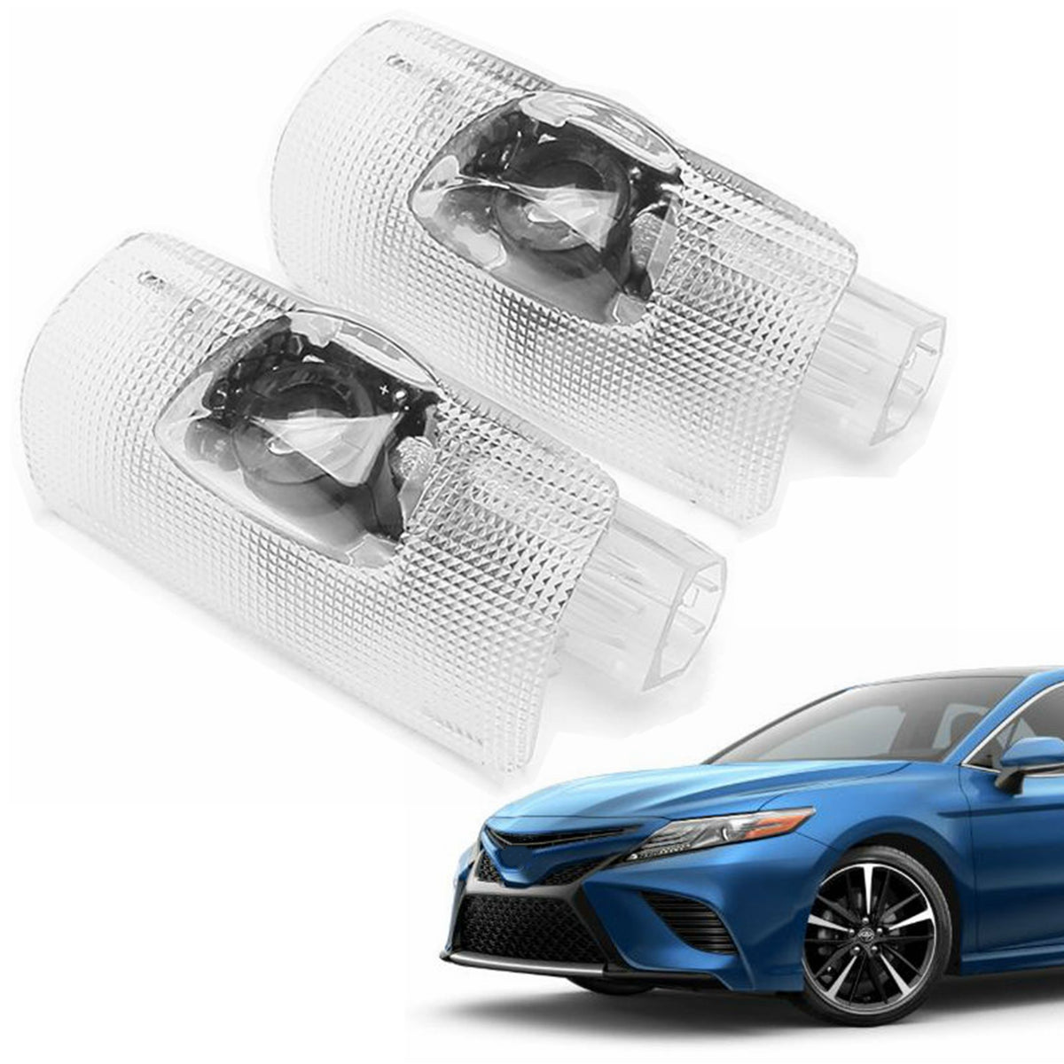 Yankok 3D Projector Logo Courtesy Door Lights 2 Pack For Toyota Camry