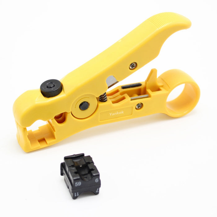 Yankok Coaxial Cable Compression Tool Kit, Universal Compression Tool, Coax Cable Stripper Cutter and 20 Pcs F-Type Compression Connectors