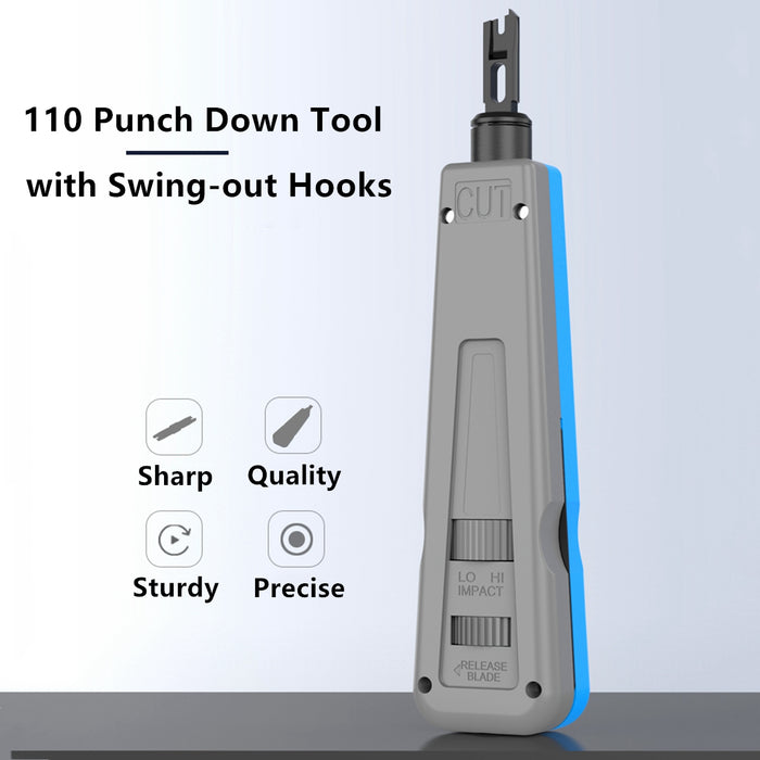 Yankok HT-914B Impact Punch Down Tool with 110/88 Combination Blade