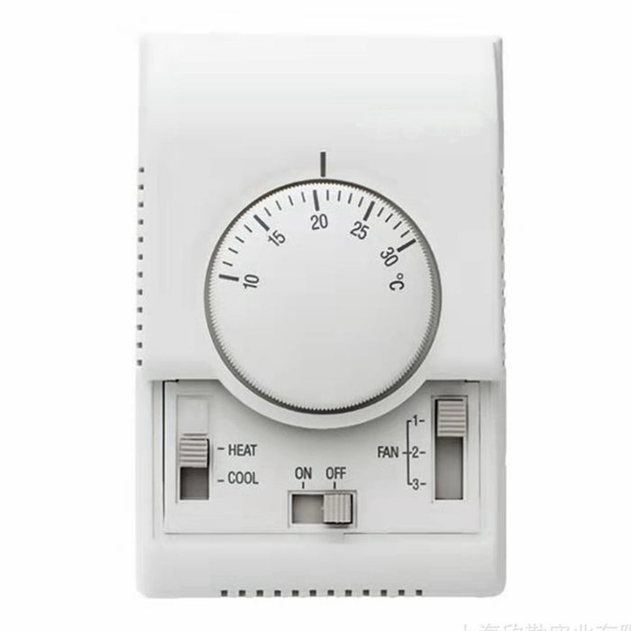 Yankok Mechanical Thermostat Air Conditioner Fan Coil Unit Controller Manual Switch T6373B1130