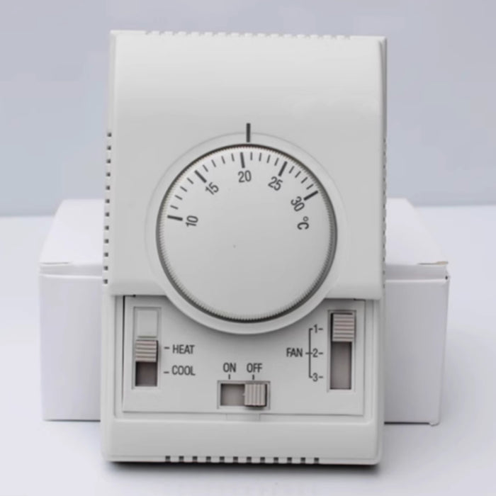 Yankok Mechanical Thermostat Air Conditioner Fan Coil Unit Controller Manual Switch T6373B1130