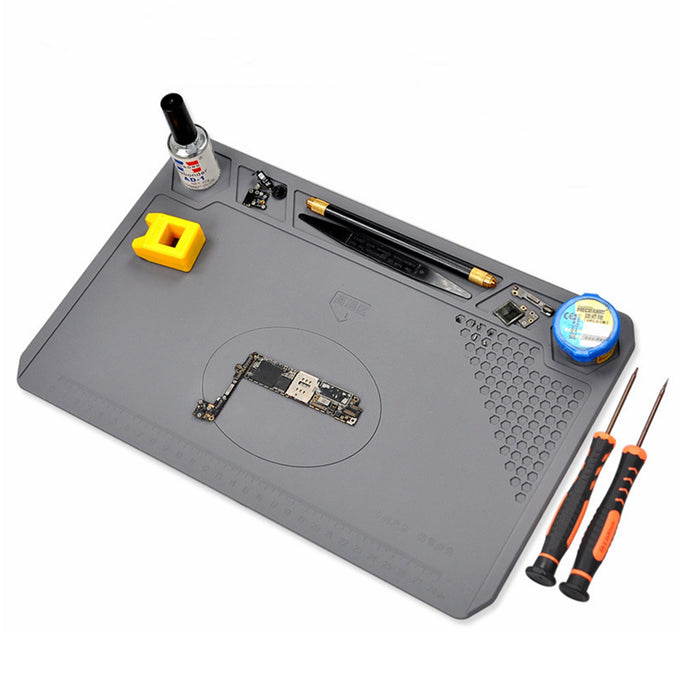 Yankok TE-615 Anti-Static Mat Gray 35 x 25cm. Heat Insulation 450℃, Non Magnetic