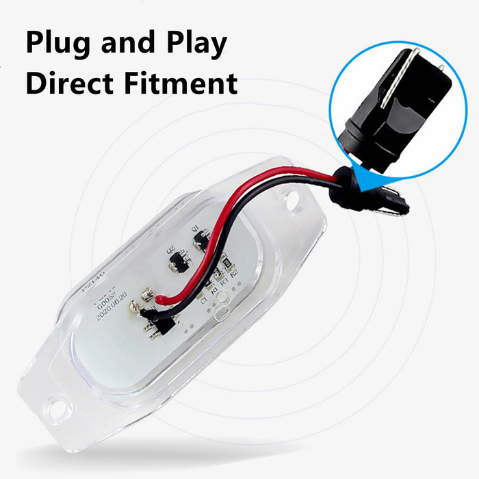 Yankok LED License Plate Lights for Toyota FJ Cruiser 2007-2014 Land Cruiser 1991-1997 Prado 2010-2016 Lexus LX450 1996-1998