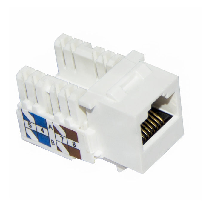 Yankok CAT6 RJ45 Keystone Jack 5 Pack, Female Connectors UL Listed, Transparent Cap