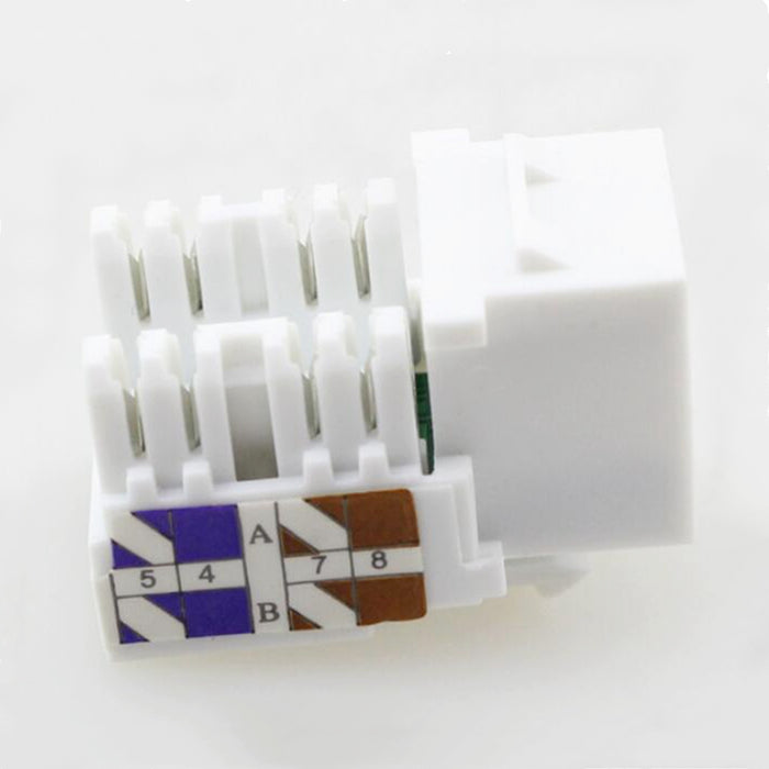 Yankok CAT6 RJ45 Keystone Jack 5 Pack, Female Connectors UL Listed, Transparent Cap