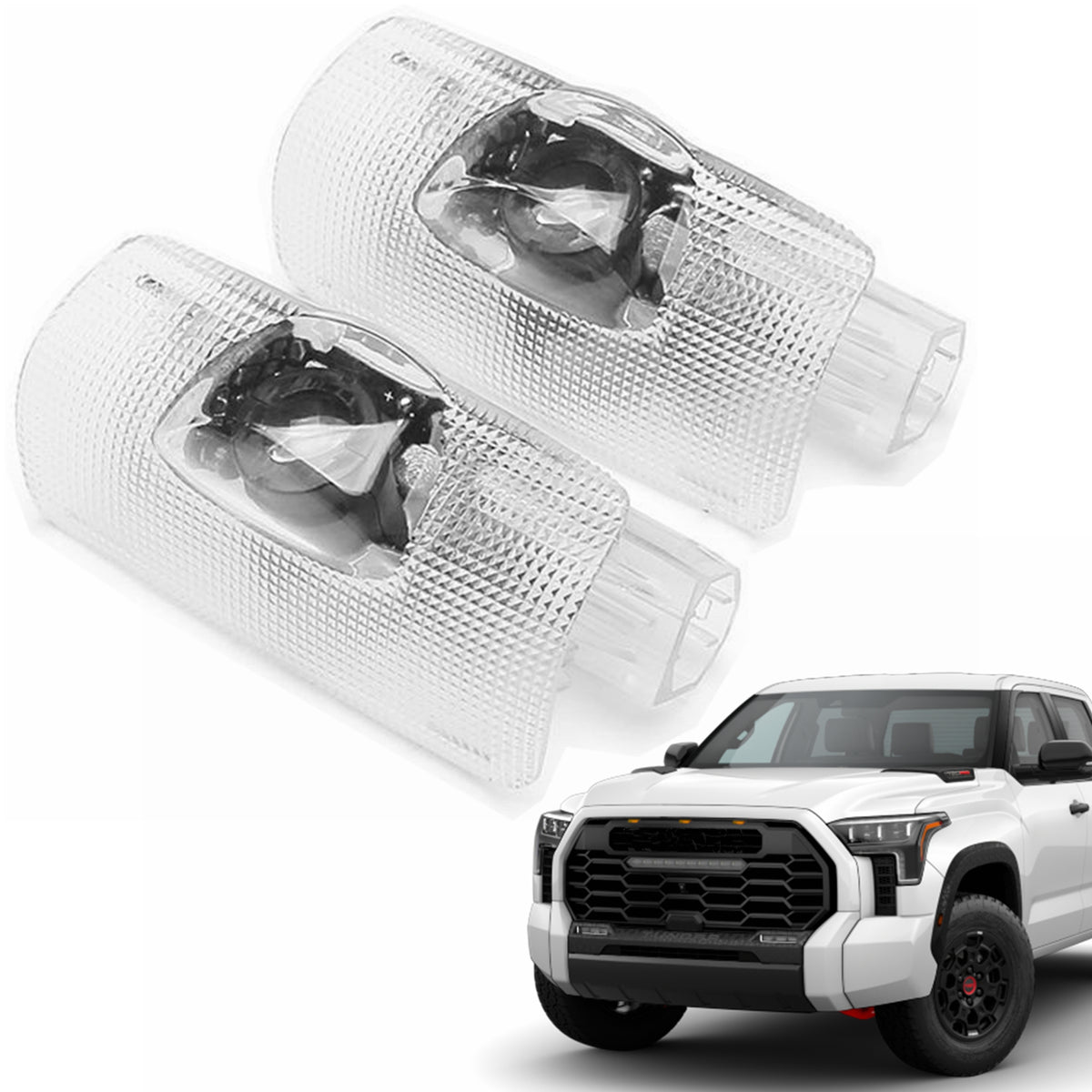 Yankok TRD 3D Projector Logo Courtesy Door Lights 2 Pack For Toyota Tu