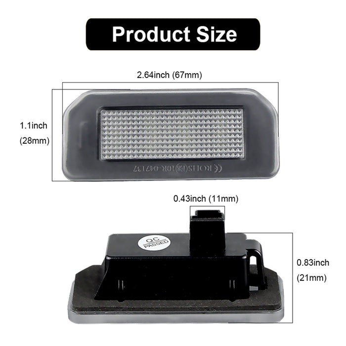 Yankok LED License Plate Lights for Tesla Model 3 2017-UP and Model Y 2020-UP