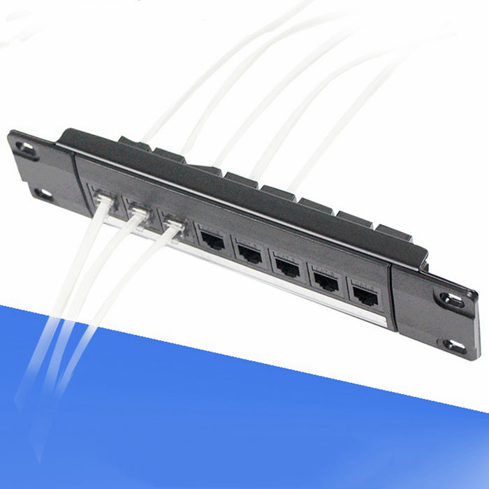 24 Ports Cat6 Feed-Through Patch Panel, Unshielded, 1U Rack Mount 