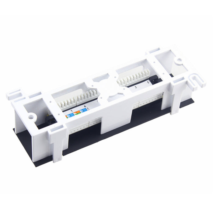 Yankok CAT5/5e 8 Port Patch Panel with Bracket 1U Rack/Wall Mount