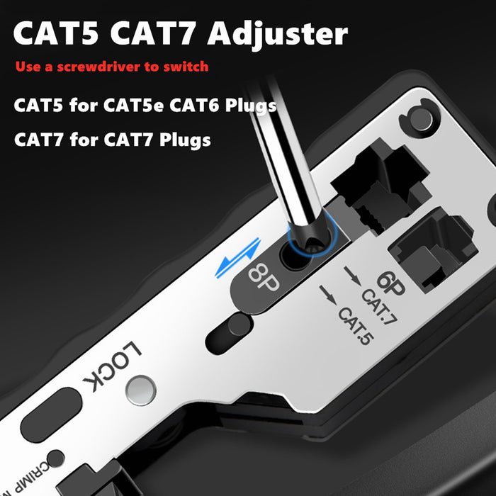 Yankok CAT5 CAT6 CAT7 Modular Crimper (Shielded and Unshielded Crimp) YK7018SL