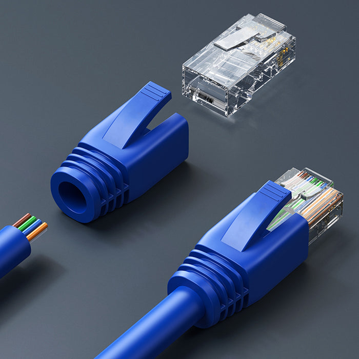 YankokRJ45コネクタブーツ100個外径7.0〜8.5mm（CAT5 / 5e用）CAT6 CAT6aCAT7イーサネットケーブルネットワークコネクタストレインリリーフカバーキャップ混合色