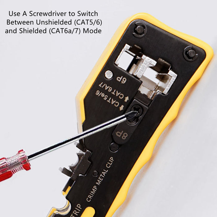 Yankok 806ER The Final Pass Through Crimper (RJ45 Pass Thru and RJ11/RJ12 Standard Crimp Strip and Cut)