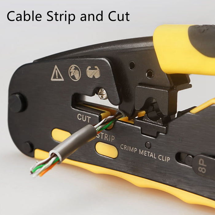 Yankok 806ER The Final Pass Through Crimper (RJ45 Pass Thru and RJ11/RJ12 Standard Crimp Strip and Cut)